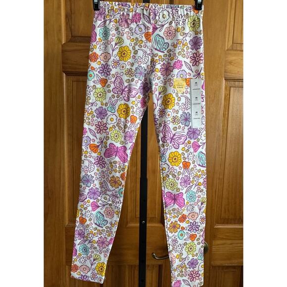 BUNDLE of 2 - Cat & Jack Girls Leggings - Butterfly & Floral Print - NWT - SZ 8 - Picture 4 of 5